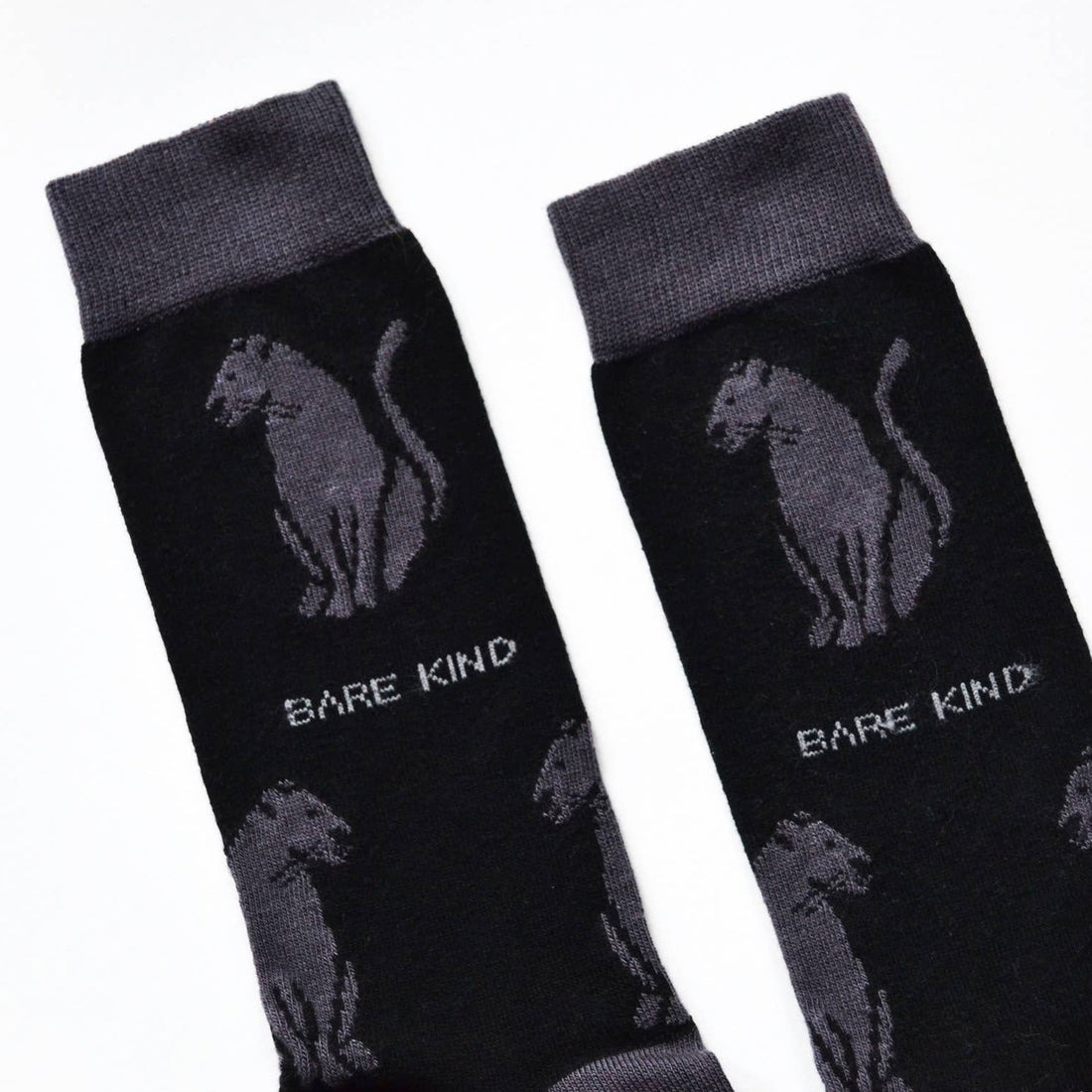 Bare Kind Socks, Black Panther Bamboo Socks - Black Single Pair