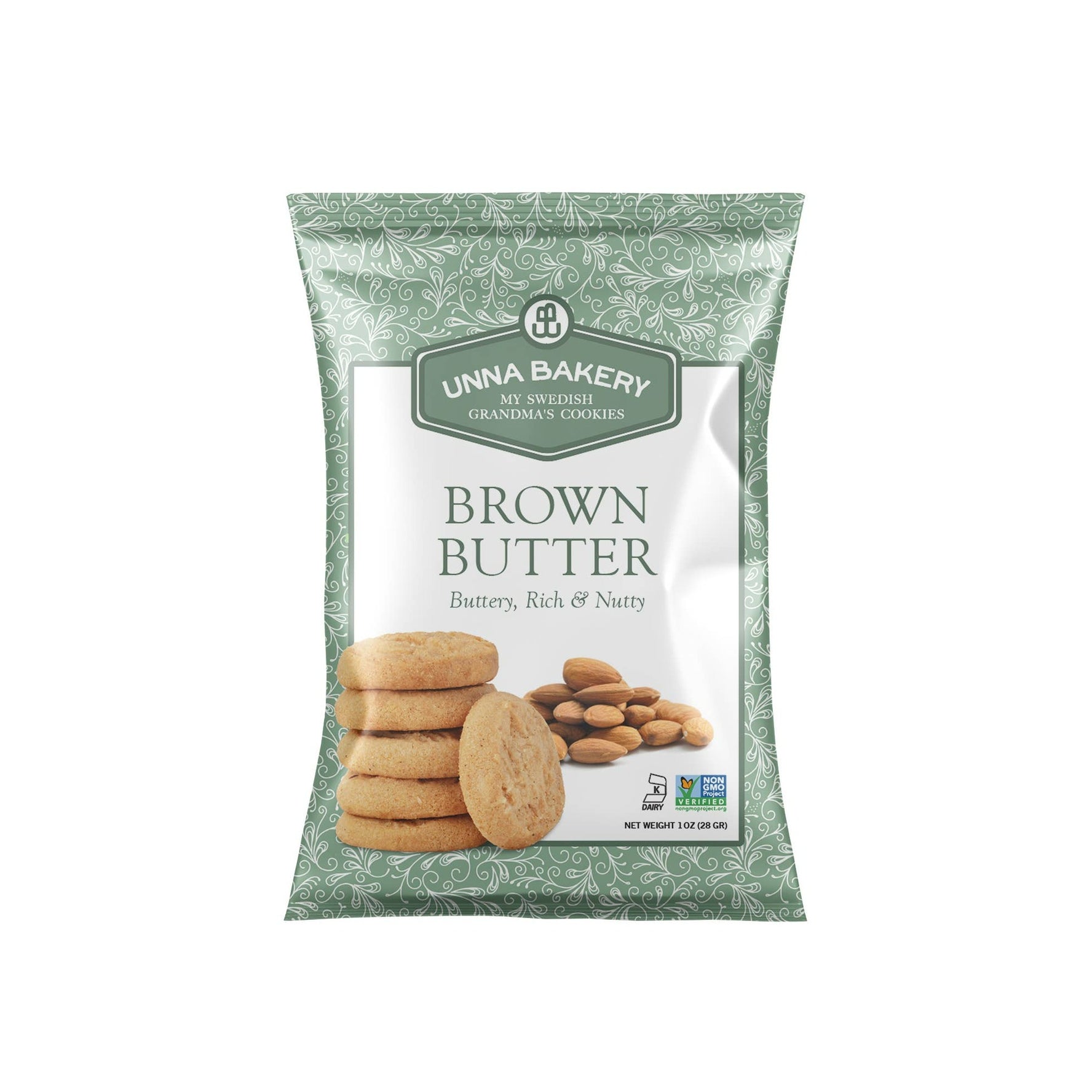 Unna Bakery, Brown Butter Cookies, Bite Sized Pack - 1 oz