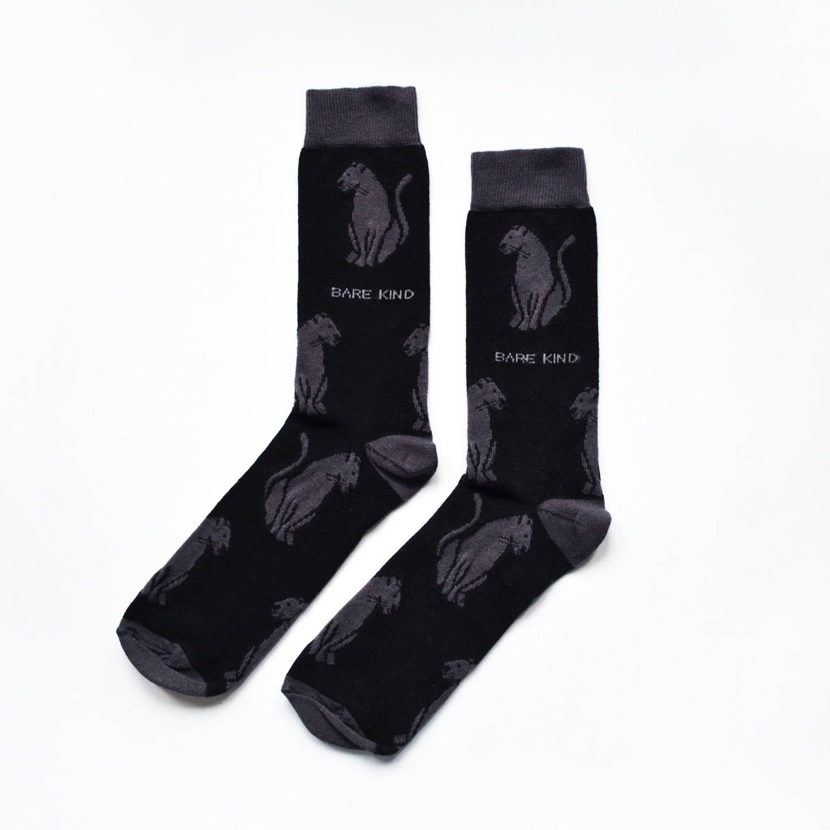 Bare Kind Socks, Black Panther Bamboo Socks - Black Single Pair